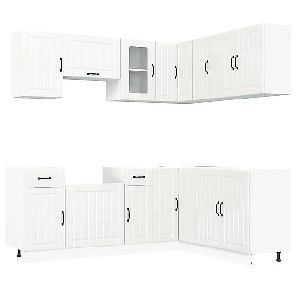 vidaXL 11 Tlg Küchenschrank-Set Kalmar Hochglanz-Weiß Holzwerkstoff 3314943 günstig online kaufen