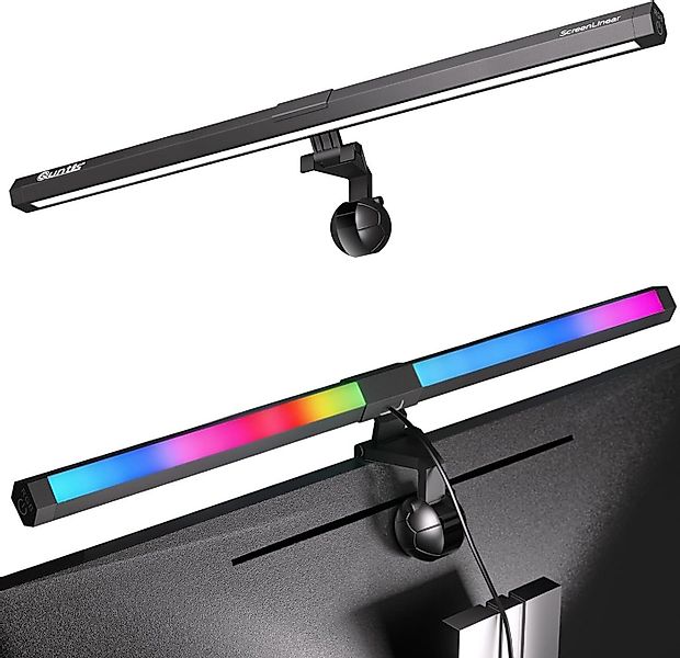 Quntis Schreibtischlampe mit RGB, 40/51cm 2in1 Monitor Lampen für Büro, Jug günstig online kaufen