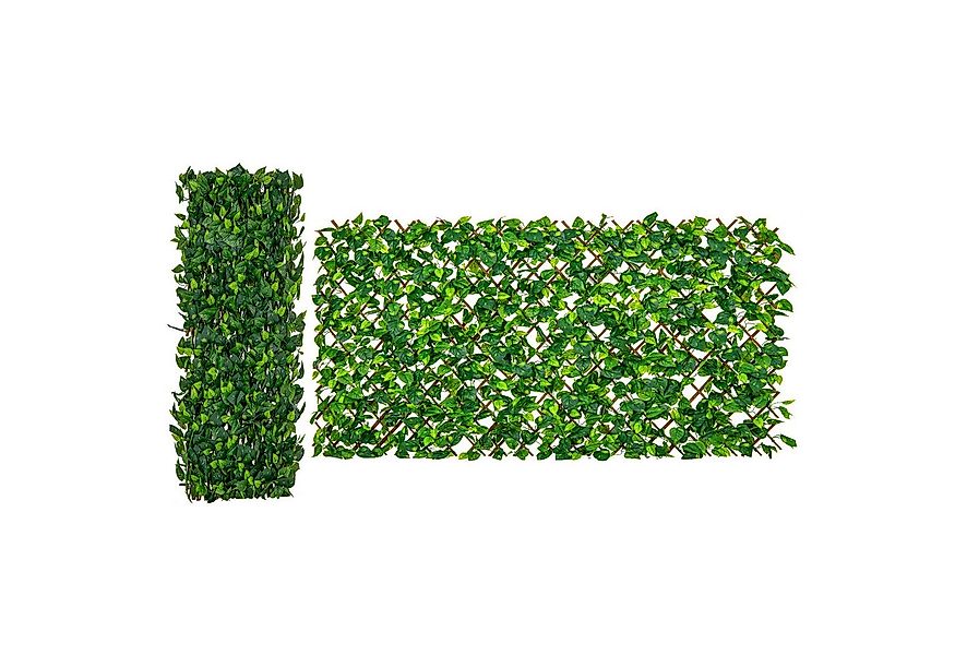 Kunstpflanze Efeublättern, KOMFOTTEU, künstliche Efeu Sichtschutz, 180 x 90 günstig online kaufen