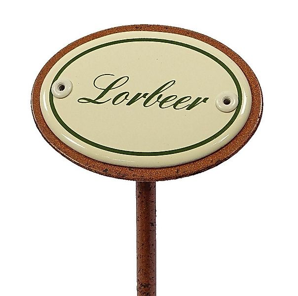 Linoows Gartenstecker Kräuterschild Lorbeer, Garten Kräuterstecker günstig online kaufen