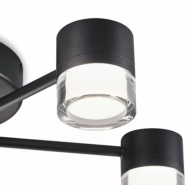 Helestra Kala LED-Deckenleuchte, schwarz, 7-flg. günstig online kaufen