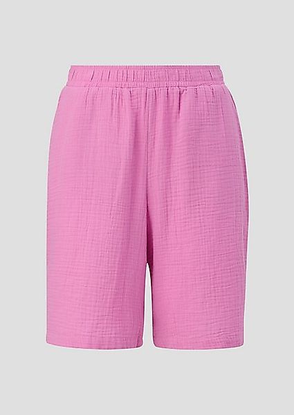 s.Oliver Shorts Bermuda aus Baumwolle mit Musterstruktur und Elastikbund Gu günstig online kaufen