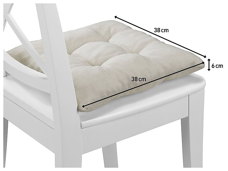 XDREAM Stuhlkissen Sitzkissen Set (2er & 4er) für Stühle und Bänke, robuste günstig online kaufen