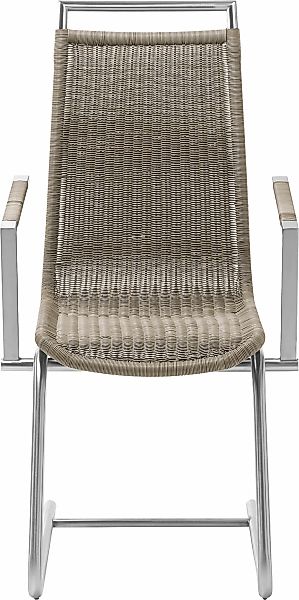 WK WOHNEN Freischwinger "WK 7400", Gestell in Edelstahloptik, Vollgeflecht, günstig online kaufen