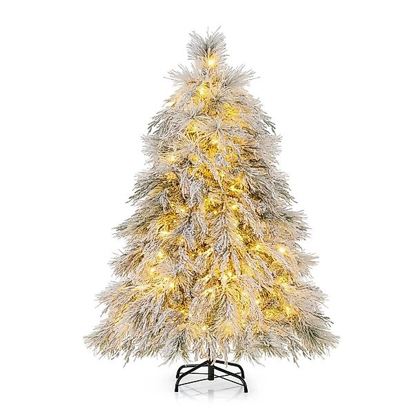 Costway Künstlicher Weihnachtsbaum Beleuchtung mit LED-Lichtern 146cm günstig online kaufen