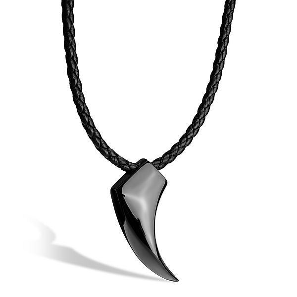 SERASAR Lederband Lederhalskette mit Anhänger "Wolf" günstig online kaufen