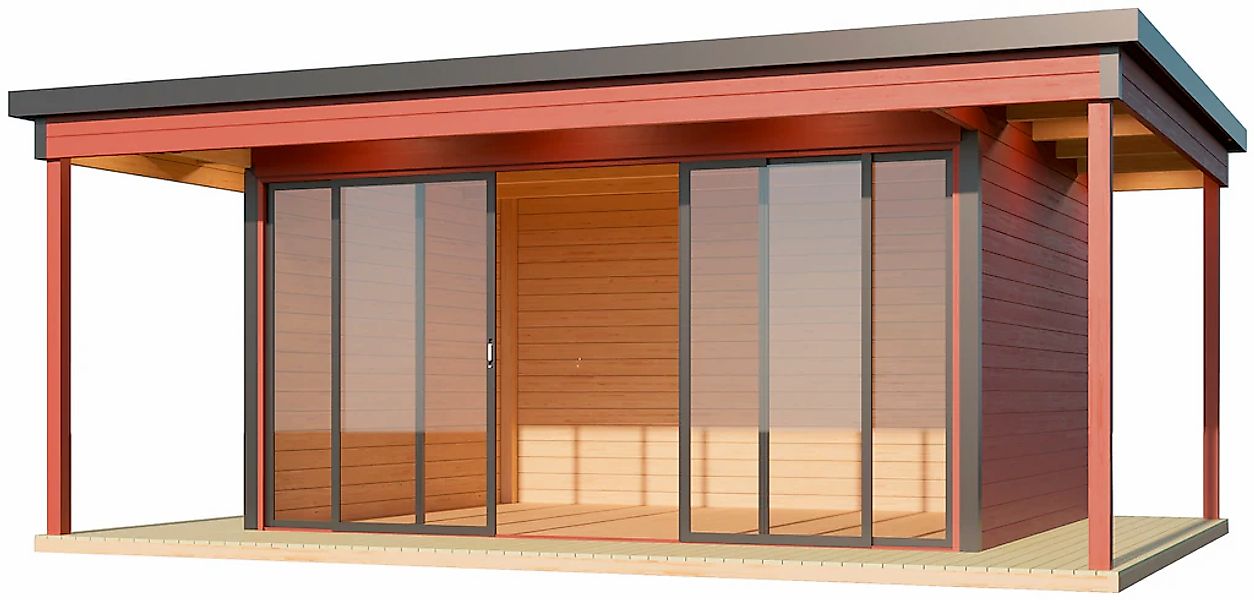 LASITA MAJA Gartenhaus "DOMEO 4 LOGGIA SCHWEDENROT/ANTHRAZIT - NEU" mit Übe günstig online kaufen