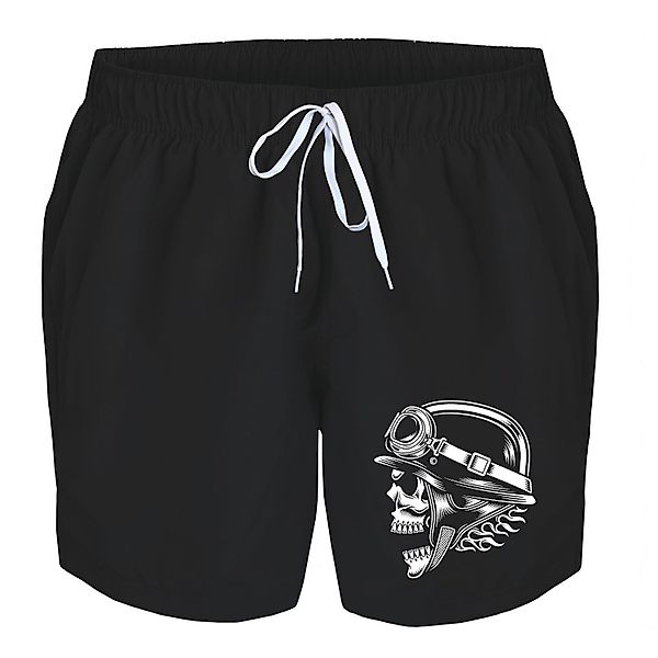 deinshirt Badehose Schwimmshorts Totenkopf Stahlhelm Integrierter günstig online kaufen