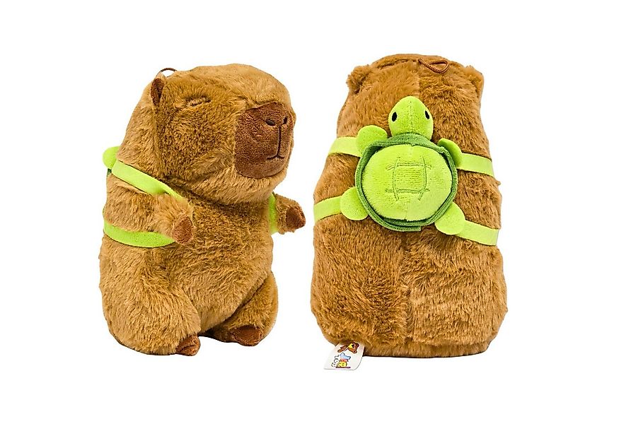 soma Kuscheltier Capybara Kuscheltier braun 20 cm Plüsch mit Schildkröten R günstig online kaufen