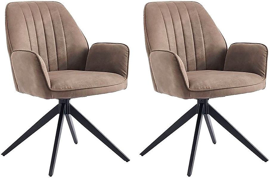 Home affaire Stuhl "Pollenca", (Set), 2 St., Microfaser, tolle Optik günstig online kaufen