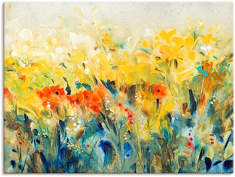 Artland Leinwandbild "Schwingende Blumen II" Blumenwiese 1 Stk. tlg. auf Ke günstig online kaufen