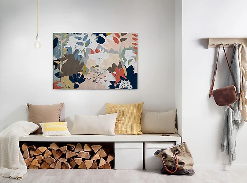 Bricoflor Florales Wandbild Im Nordischen Stil Skandinavisches Leinwandbild günstig online kaufen