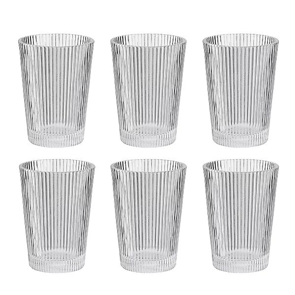 Stelton - Pilastro Trinkglas 6er Set - transparent/0,33L/H 11cm/Ø 8cm günstig online kaufen