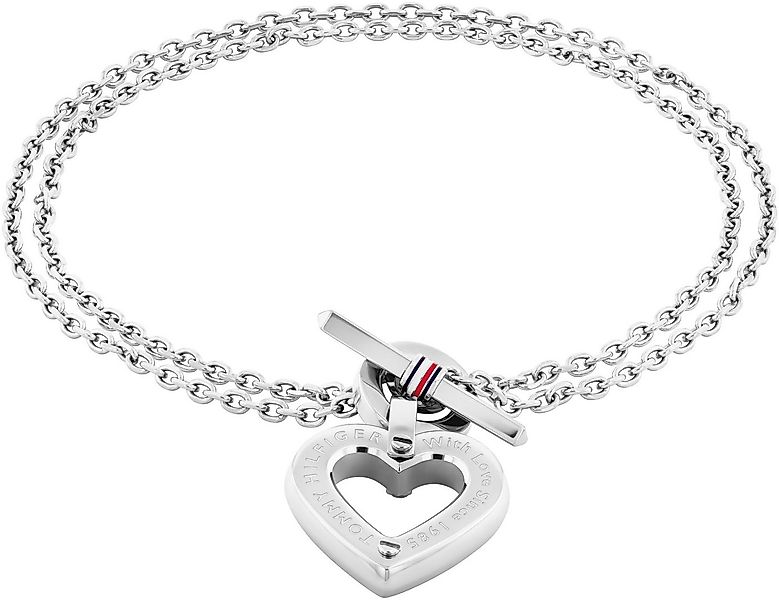 Tommy Hilfiger Armkette TOGGLE HEART, mit Emaille günstig online kaufen