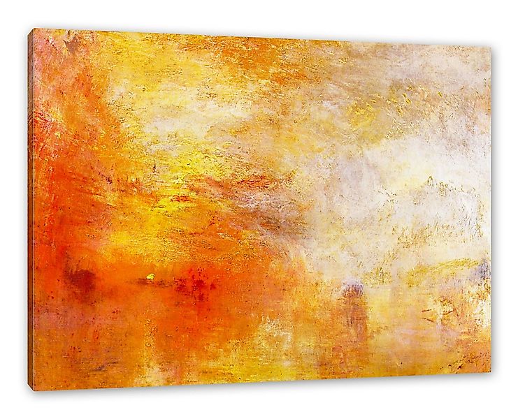 Pixxprint Leinwandbild William Turner - Sun Setting over a Lake, William Tu günstig online kaufen