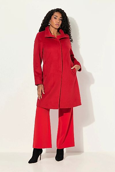 Ulla Popken Wintermantel Mantel Wollmix Stehkragen günstig online kaufen