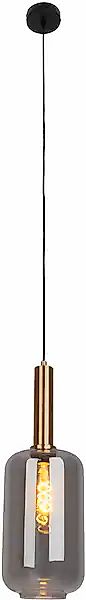 näve Pendelleuchte »Fumo« E27 1 Stk. aus Metall in Schwarz und Gold und Rau günstig online kaufen