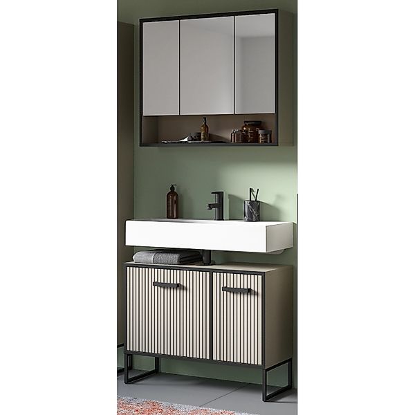 Inn.Furn Badmöbel Set 2-teilig in Sand 80 x 192 cm Scana günstig online kaufen