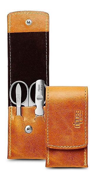 nippes Solingen Maniküre-Etui Maniküre Set Cognac, 3-teilig, Rindleder-Etui günstig online kaufen