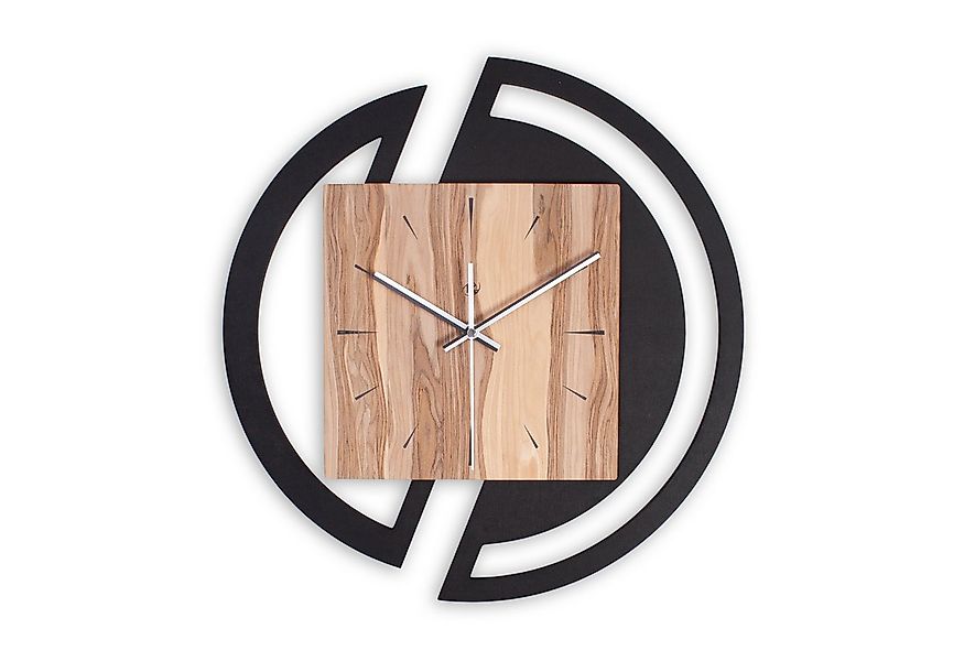Kreative Feder Wanduhr Runde Designer-Wanduhr aus Holz (stilvoller Akzent a günstig online kaufen