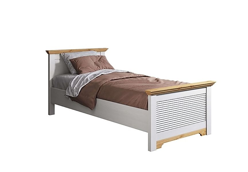 Home affaire Bett »Rauna, Landhausstil, edles Design mit Lamellen und Kasse günstig online kaufen