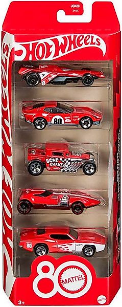 Hot Wheels Spielzeug-Auto Mattel 80th Anniversary 5-Pack günstig online kaufen