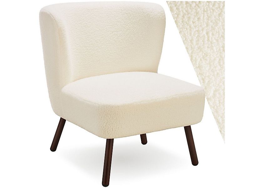 tectake Relaxsessel Teddy-Cocktailsessel, gepolstert, mit Bouclé-Bezug günstig online kaufen
