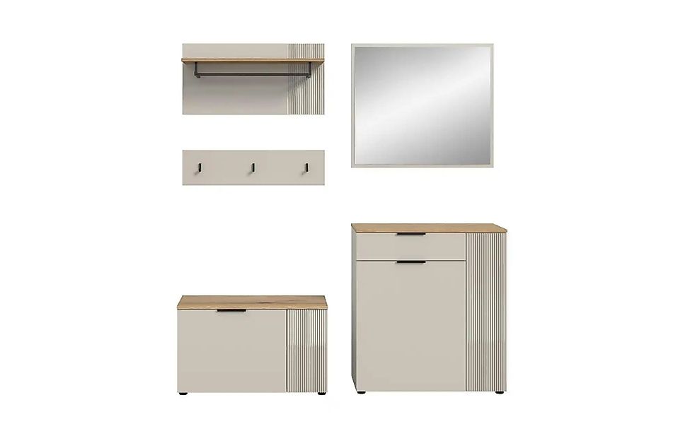 Garderobenkombination   ¦ creme ¦ Maße (cm): B: 175 H: 190 Garderoben & Kle günstig online kaufen