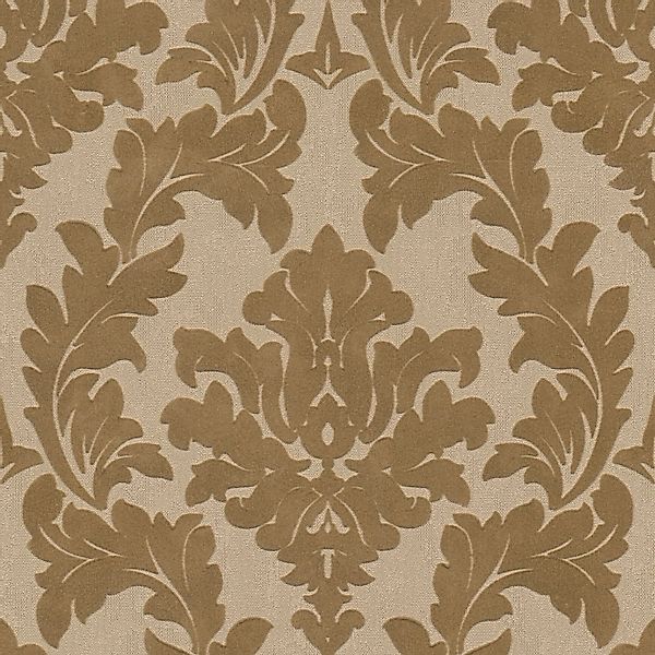 PROFHOME 335802-GU Barock Tapete Ornament Matt Kupfer Gelb 0,52 m x 10,05 m günstig online kaufen