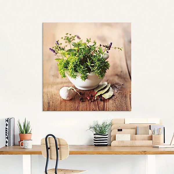 Artland Glasbild "Verschiedene Kräuter - Küche" Arrangements 1 Stk. tlg. in günstig online kaufen
