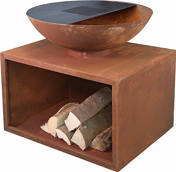 Buschbeck Holzkohlegrill "Planchagrill Rubigo rostoptik", BxH: 70x70cm günstig online kaufen