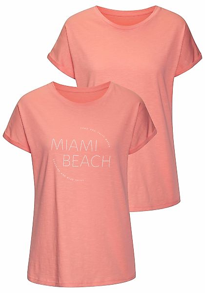 Vivance T-Shirt "mit modischem Frontprint", (2er-Pack), aus weicher Baumwol günstig online kaufen