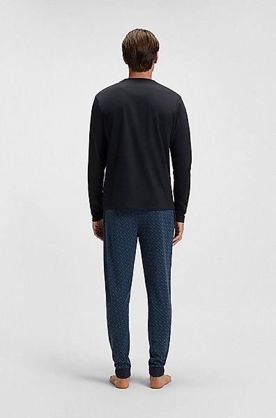 BOSS Pyjama Relax Long Set (2 tlg) Neuheit, Oberteil unifarben, Unterteil g günstig online kaufen