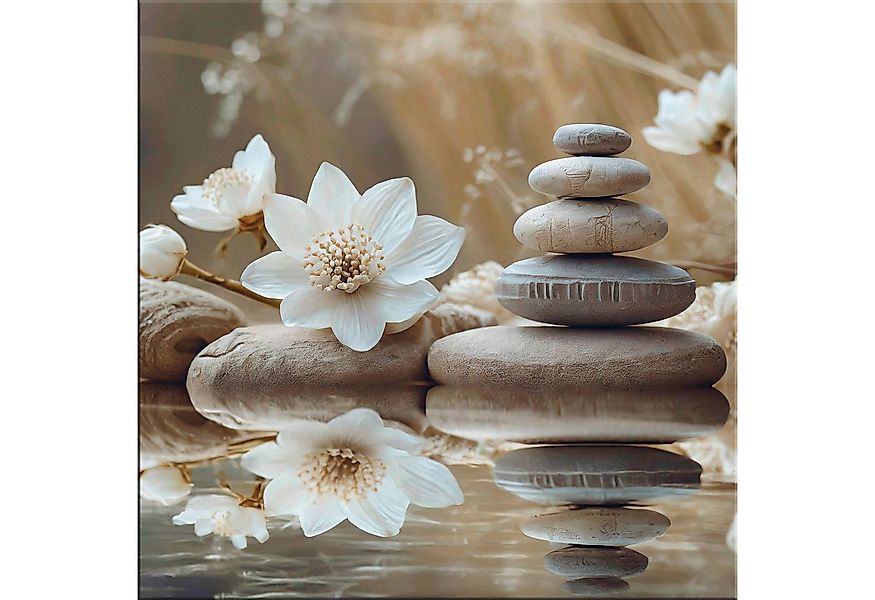 artissimo Glasbild Bild aus Glas 30x30 cm / Wandbild quadratisch, Zen & Med günstig online kaufen