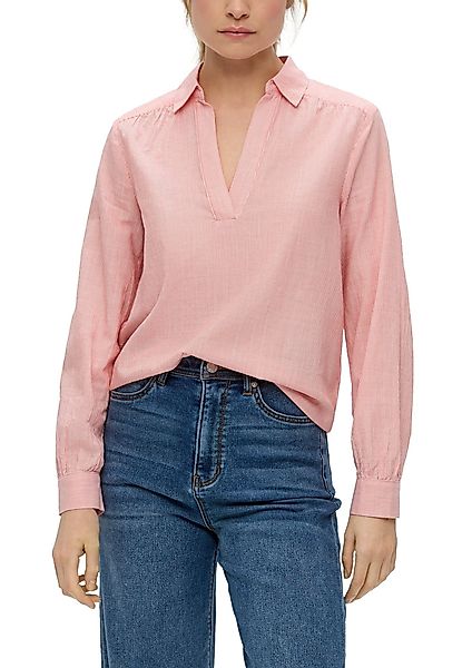 s.Oliver Hemdbluse im Streifenmuster und mit günstig online kaufen