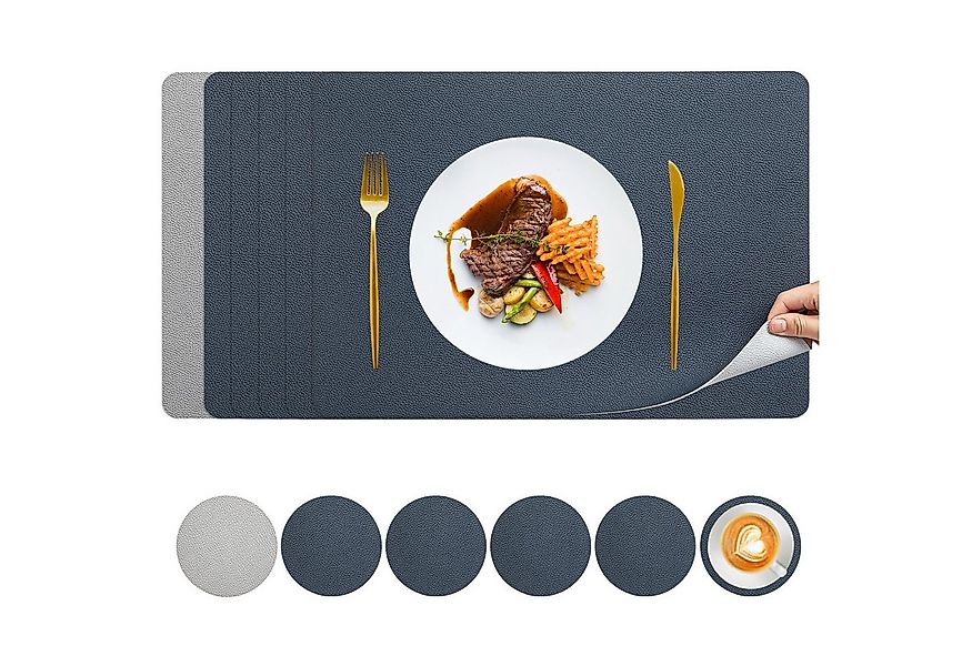 HAUSS SPOLE Platzset Tischset Abgrifffeste Hitzebeständig für Küche / Esszi günstig online kaufen