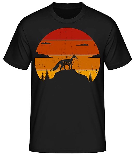 Retro Sonnenuntergang Fuchs · Männer Basic T-Shirt günstig online kaufen