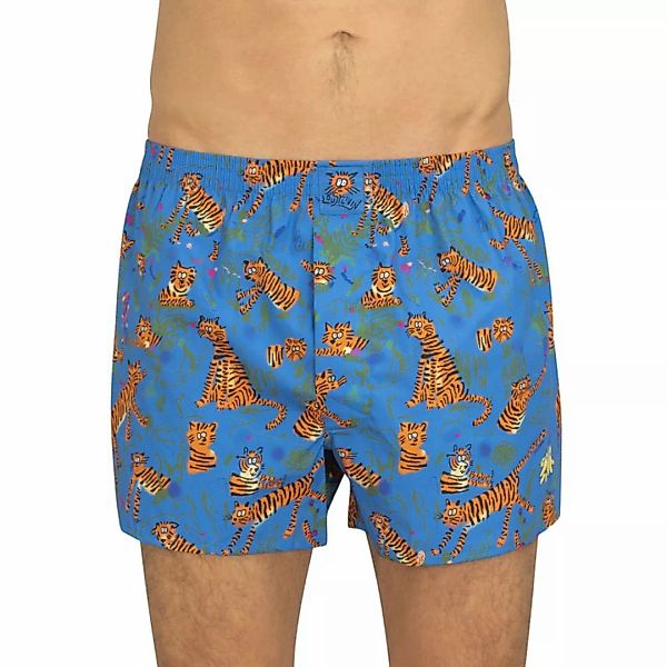 Lousy Livin Boxershorts Blau mit All-Over-Print günstig online kaufen