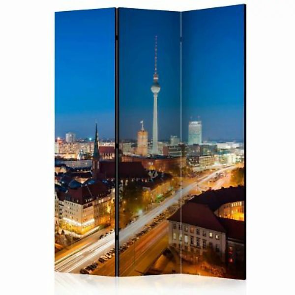 artgeist Paravent Berlin by night [Room Dividers] mehrfarbig Gr. 135 x 172 günstig online kaufen