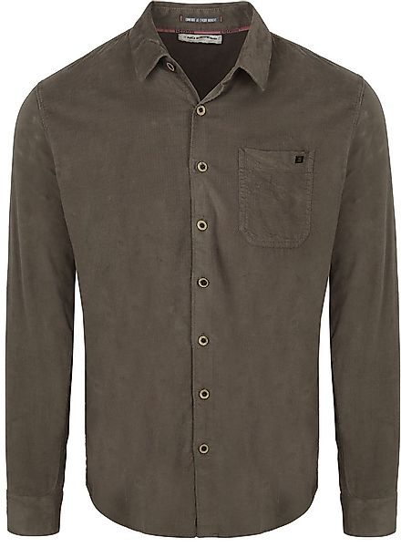 No Excess Fine Corduroy Hemd Dark Clay - Größe S günstig online kaufen