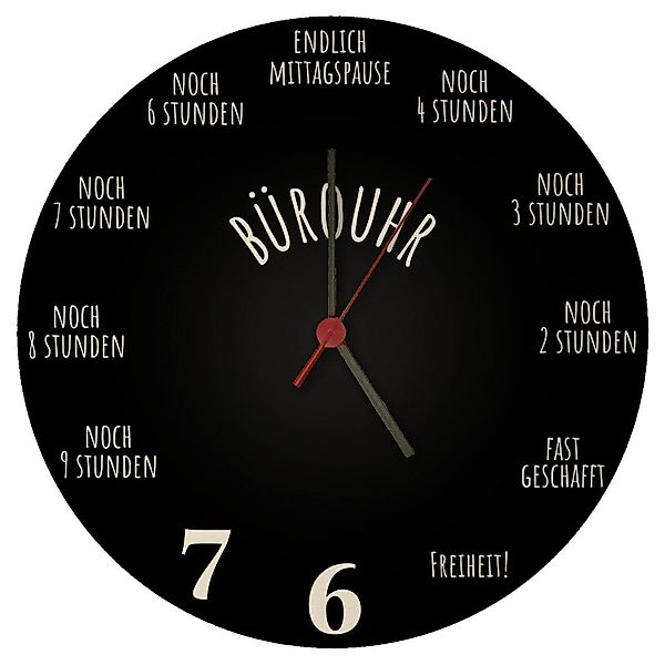 speecheese Wanduhr Bürouhr mit Feierabend Countdown günstig online kaufen
