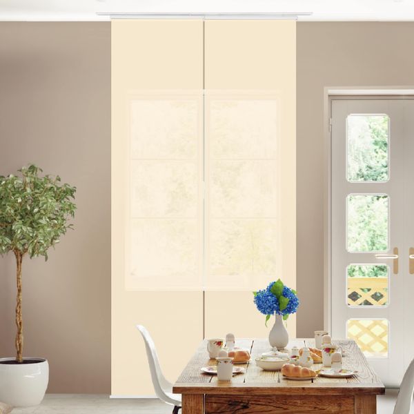 Bilderdepot24 Schiebegardine modern Flächenvorhang blickdicht Crème günstig online kaufen