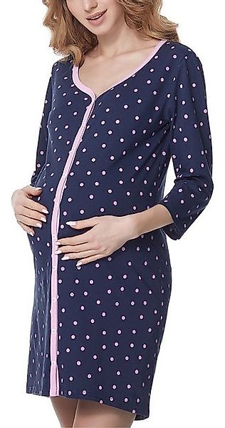 Be Mammy Umstandsnachthemd Damen Umstands Nachthemd 3/4 Arm mit Stillfunkti günstig online kaufen