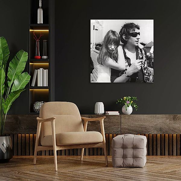 queence Acrylglasbild »Jane & Serge«, Schwarz-Weiß-Frau-Mann-Stars-Foto-Fil günstig online kaufen