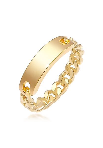 Elli Fingerring Bandring Platte Panzer Kette günstig online kaufen