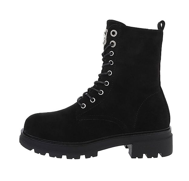 Ital-Design Damen Schnürschuhe Freizeit Plateaustiefelette (85303569) Block günstig online kaufen
