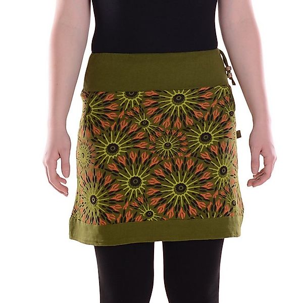 Vishes Minirock Damen Mini-Rock Baumwolle Mandala-Muster elastischer Bund A günstig online kaufen