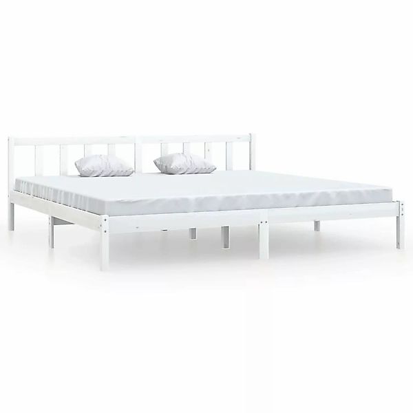 Massivholzbett Weiß Kiefer 200x200 Cm günstig online kaufen