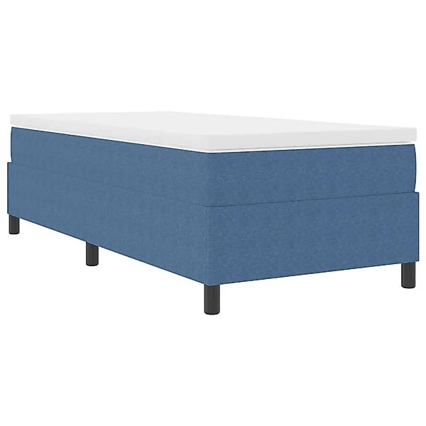 vidaXL Boxspringbett Blau und Weiß 203 x 80 x 60 cm Cordstoff 3337435 günstig online kaufen