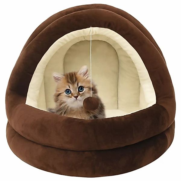 Vidaxl Katzenbett 50x50x45 Cm Braun Und Creme günstig online kaufen